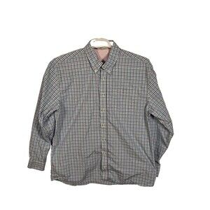 McILHenny By Tabasco Dry Goods Men's XL Pastel Pink Blue Long Sleeve  Shirt